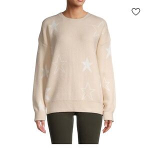 Lea & Viola Cream Star Pattern Sweater
